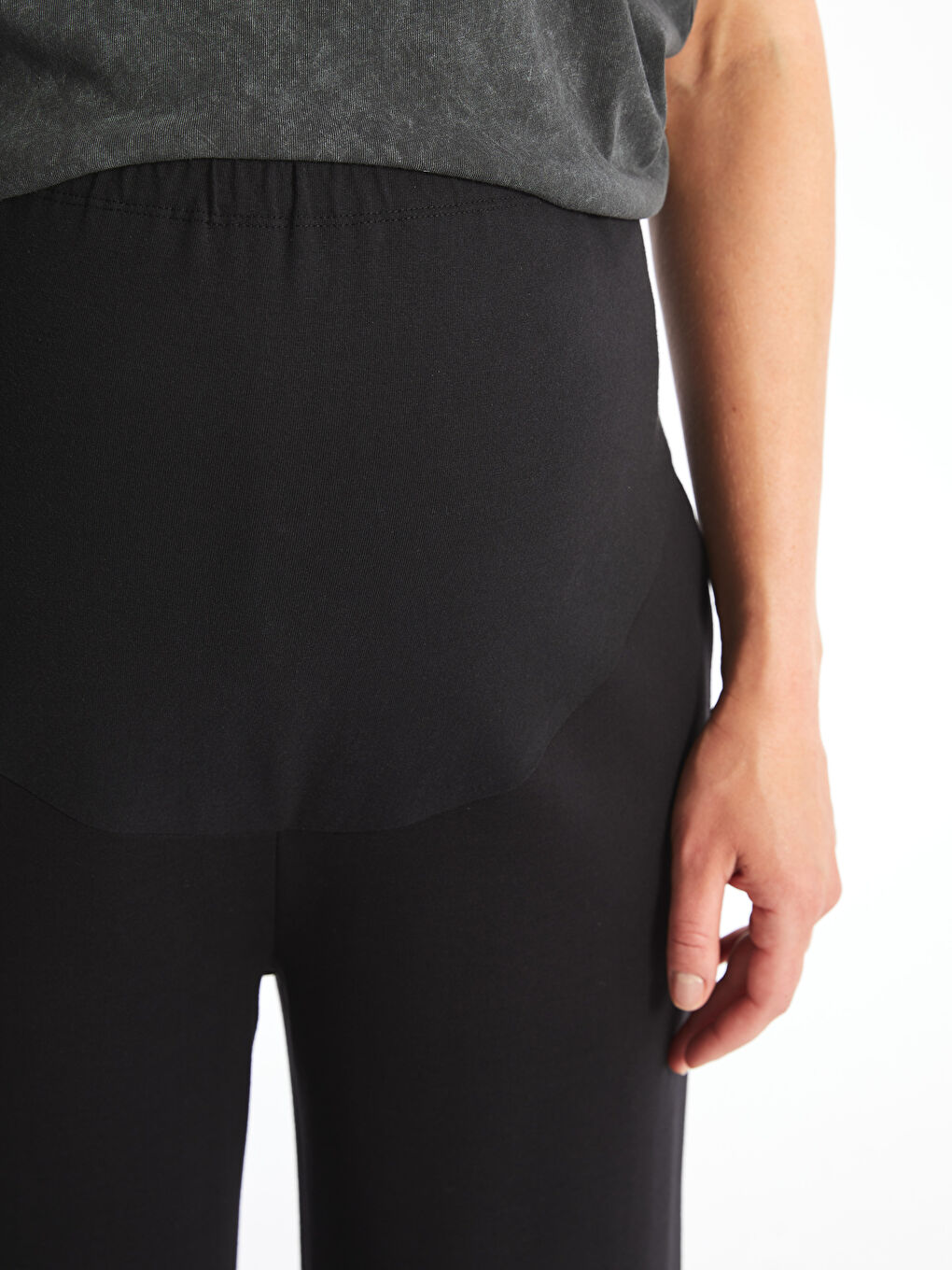 بنطلون رياضي حوامل بخصر مرن فوق البطن-4