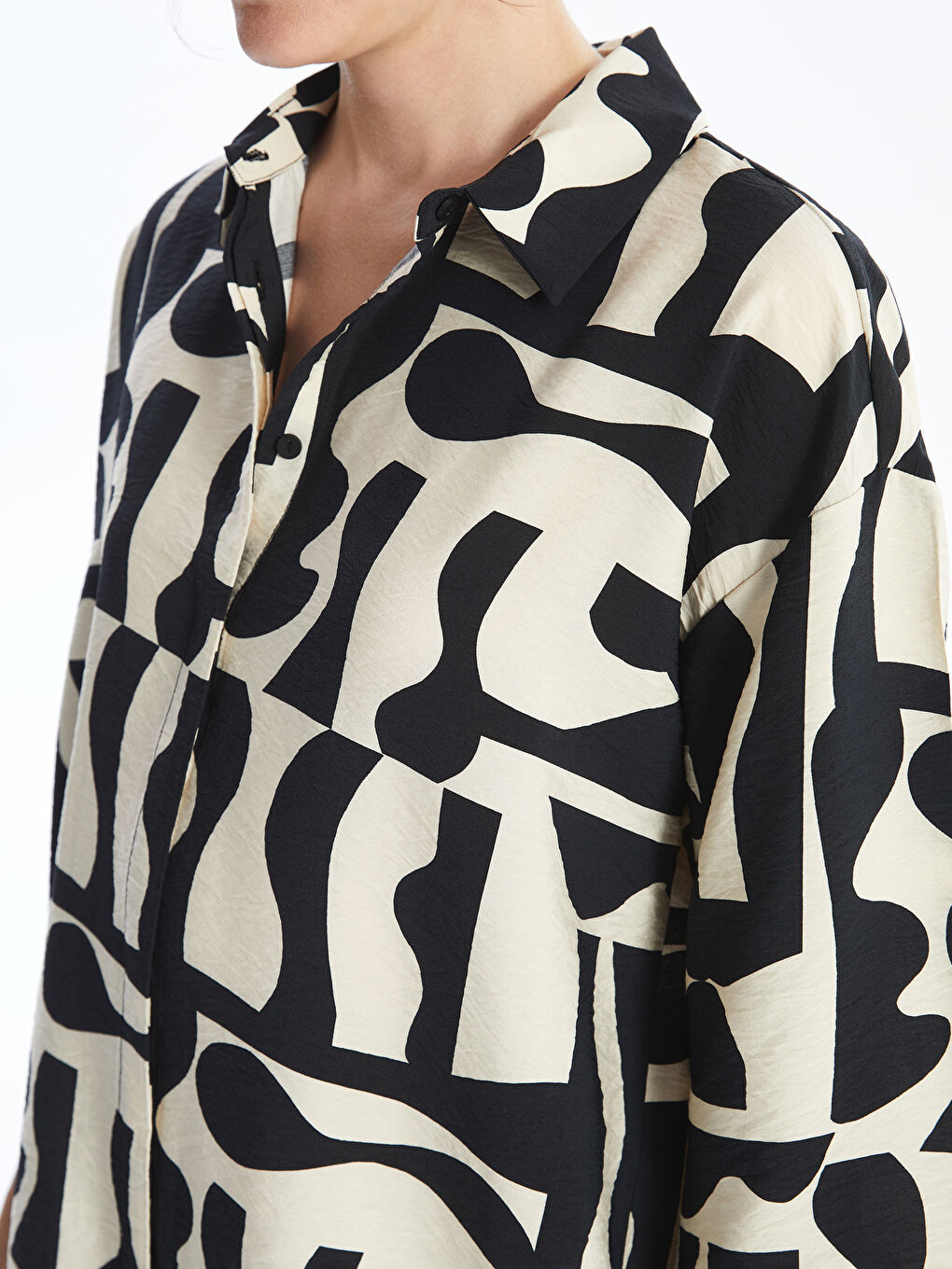 Patterned Women's Shirt -S4N563Z8-LQJ