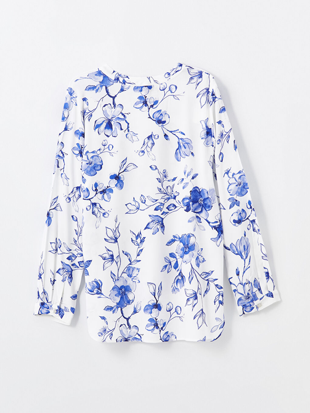 Women's Crew Neck Floral Long Sleeve Blouse -S4N566Z8-LRA