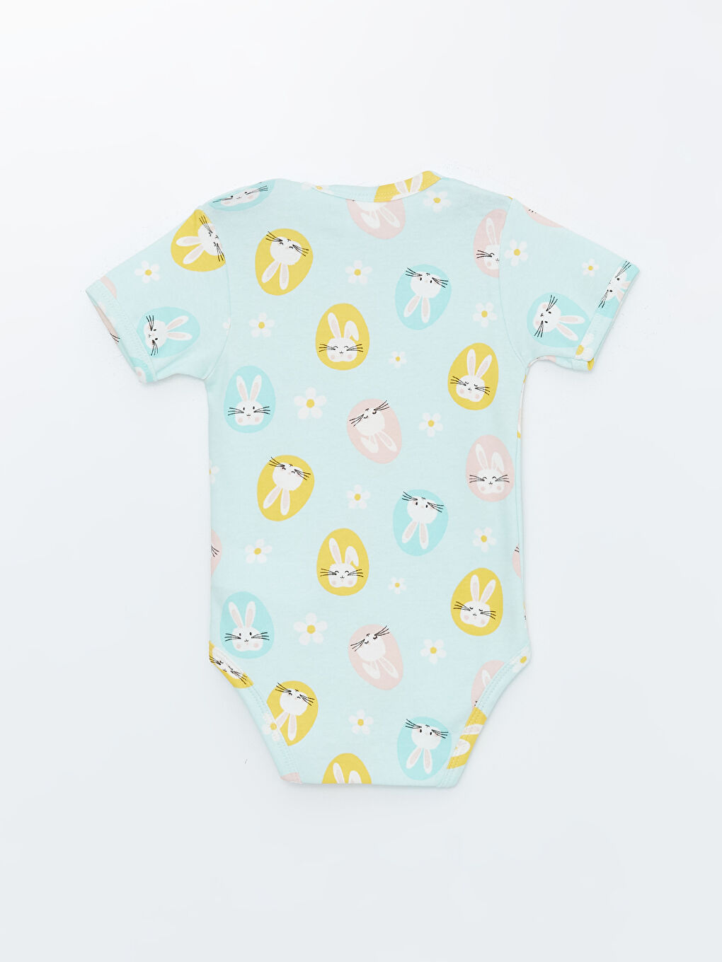 Pembe Bisiklet Yaka Kız Bebek Çıtçıtlı Bodysuit 2'li-3