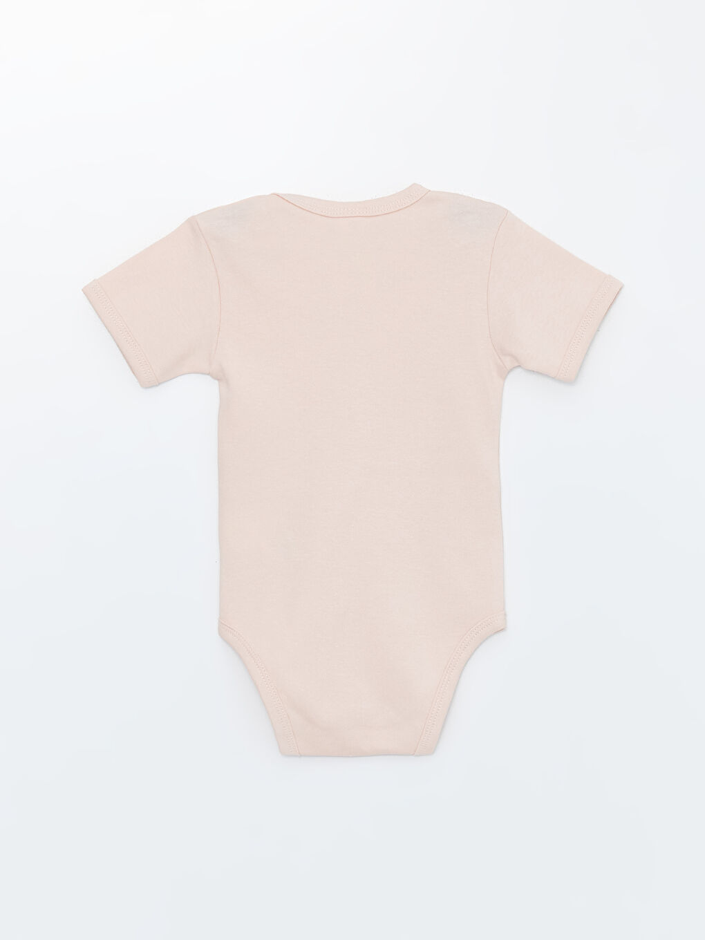 Pembe Bisiklet Yaka Kız Bebek Çıtçıtlı Bodysuit 2'li-4