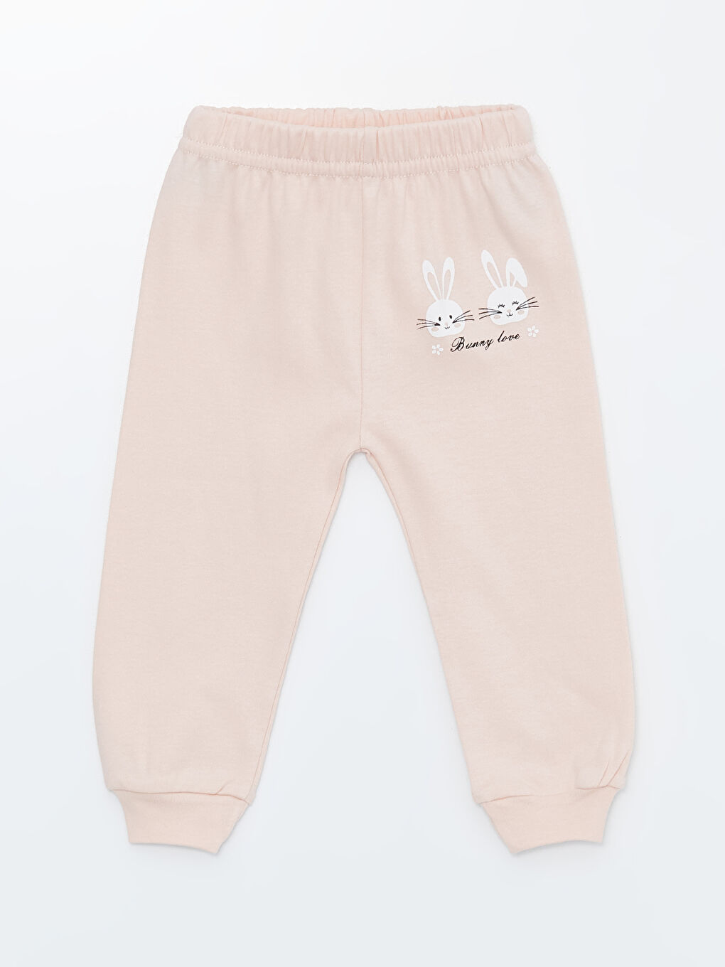 LUGGİ BABY Pembe Beli Lastikli Kız Bebek Pijama Alt 2'li - 2