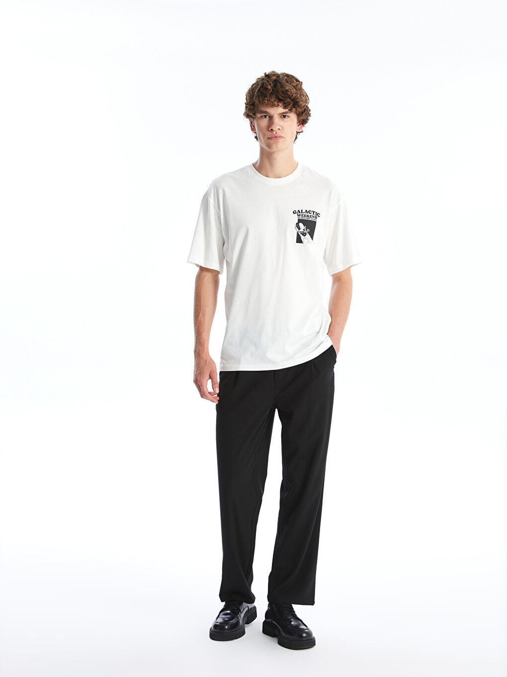 Comfortable Fit Gabardine Men's Trousers -S4N636Z8-RQL