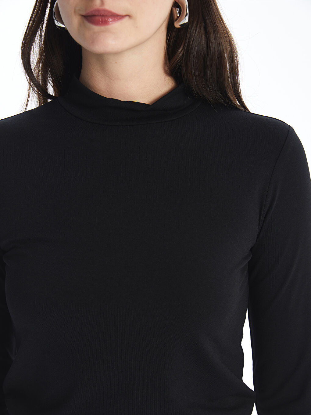 High Collar Straight Long Sleeve Women's Body -S4N691Z8-CVL