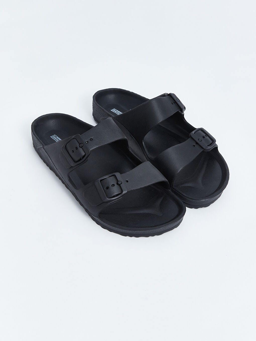 Siyah Çift Bantlı Kadın Terlik