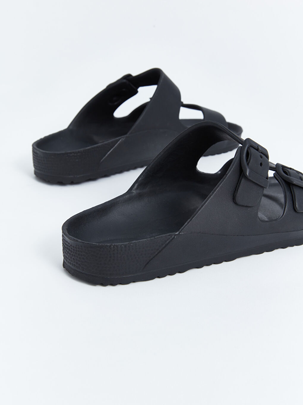 Siyah Çift Bantlı Kadın Terlik-4