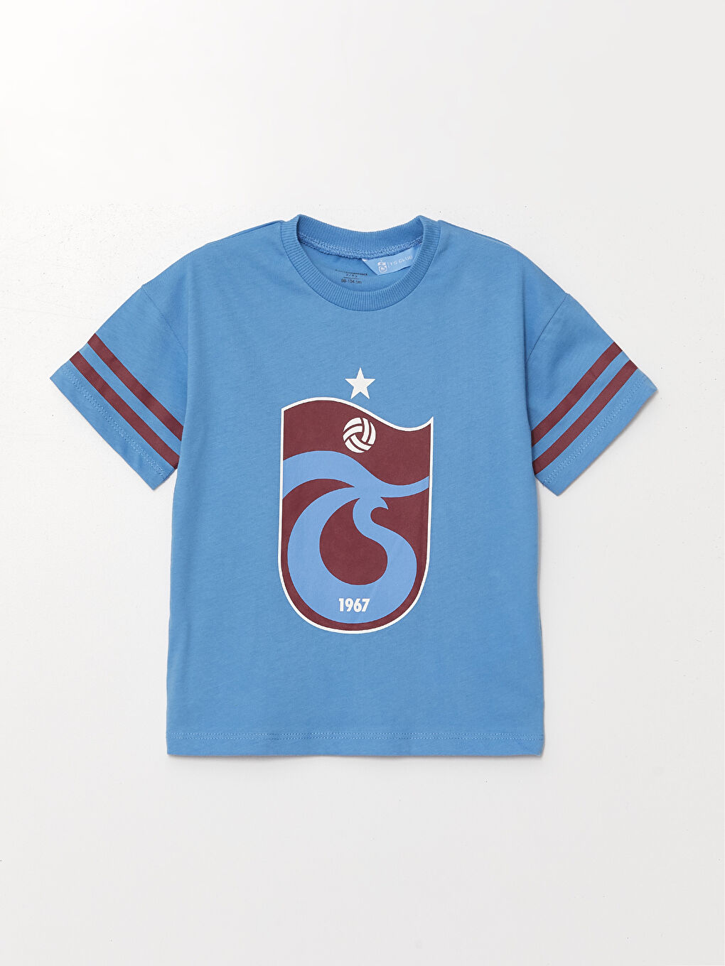 Mavi Bisiklet Yaka Kısa Kollu Trabzonspor Baskılı Erkek Bebek Tişört