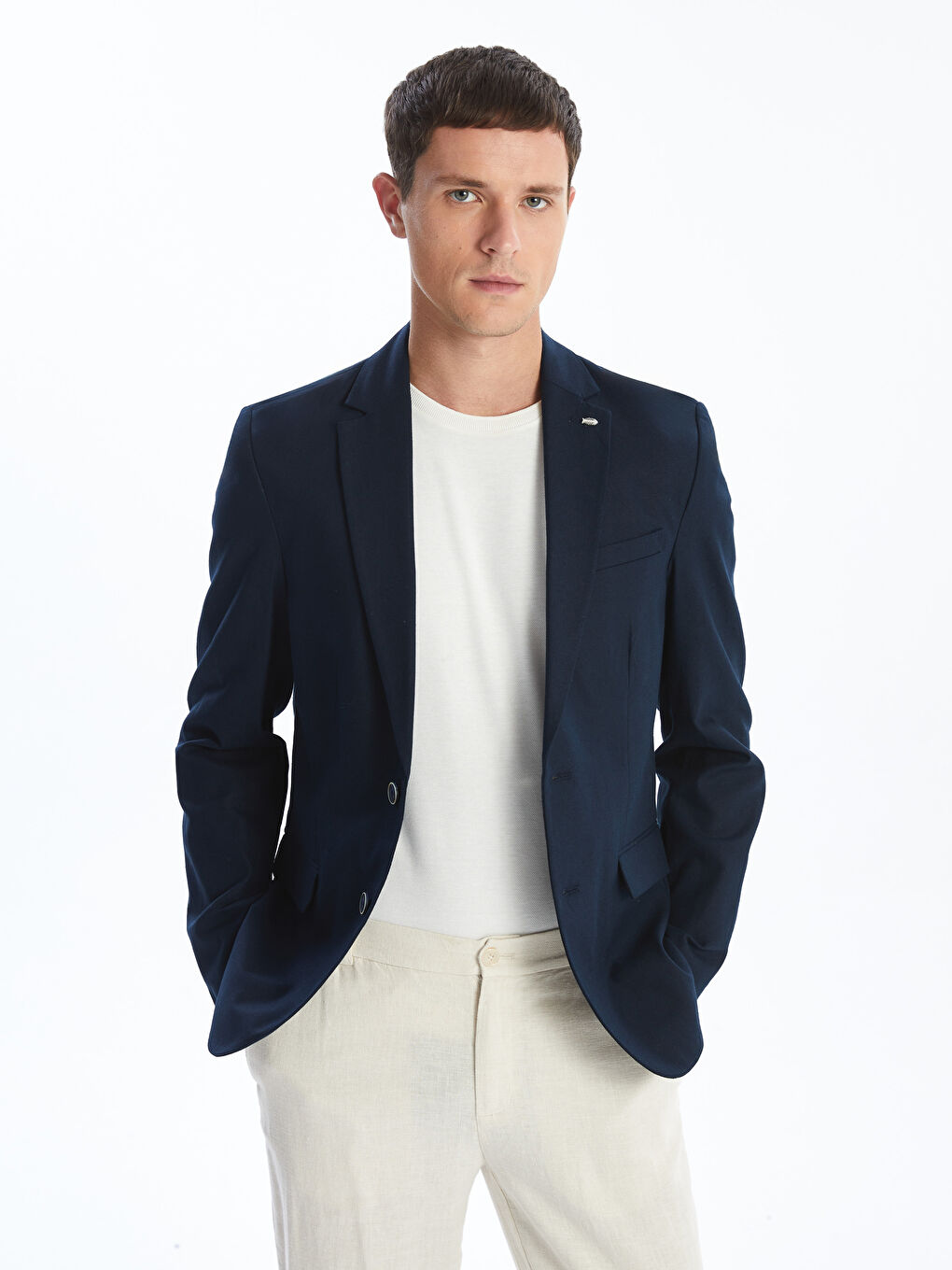 SOUTHBLUE Lacivert Dar Kalıp Erkek Blazer Ceket
