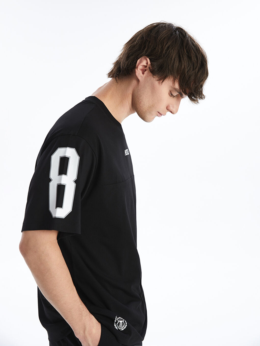 Crew Neck Short Sleeve Printed Combed Cotton Men's T-shirt -S4N863Z8-CVL