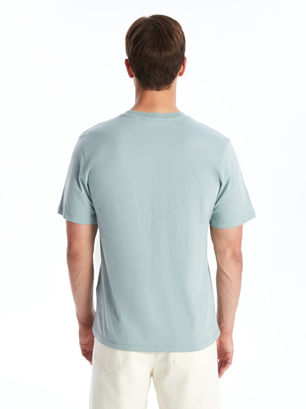 Crew Neck Short Sleeve Printed Combed Cotton Men's T-shirt -S4N864Z8-VGQ