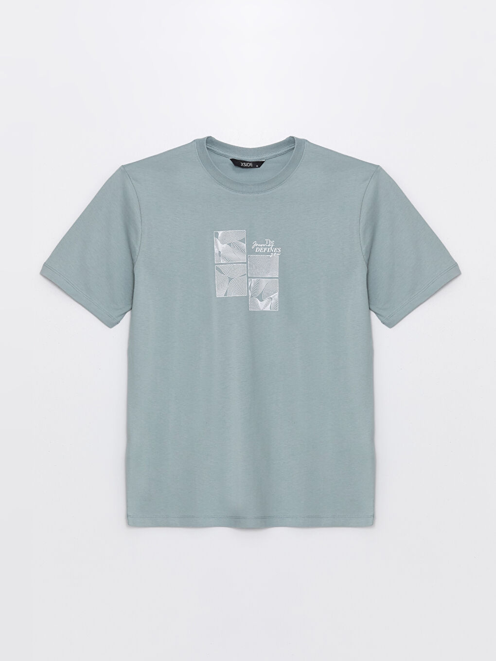 Crew Neck Short Sleeve Printed Combed Cotton Men's T-shirt -S4N864Z8-VGQ