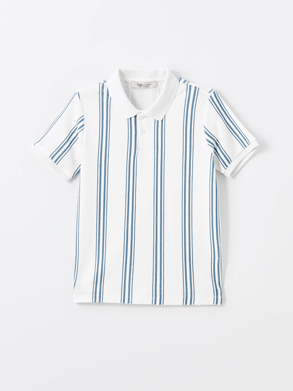 Polo Neck Striped Short Sleeve Boys' T-Shirt