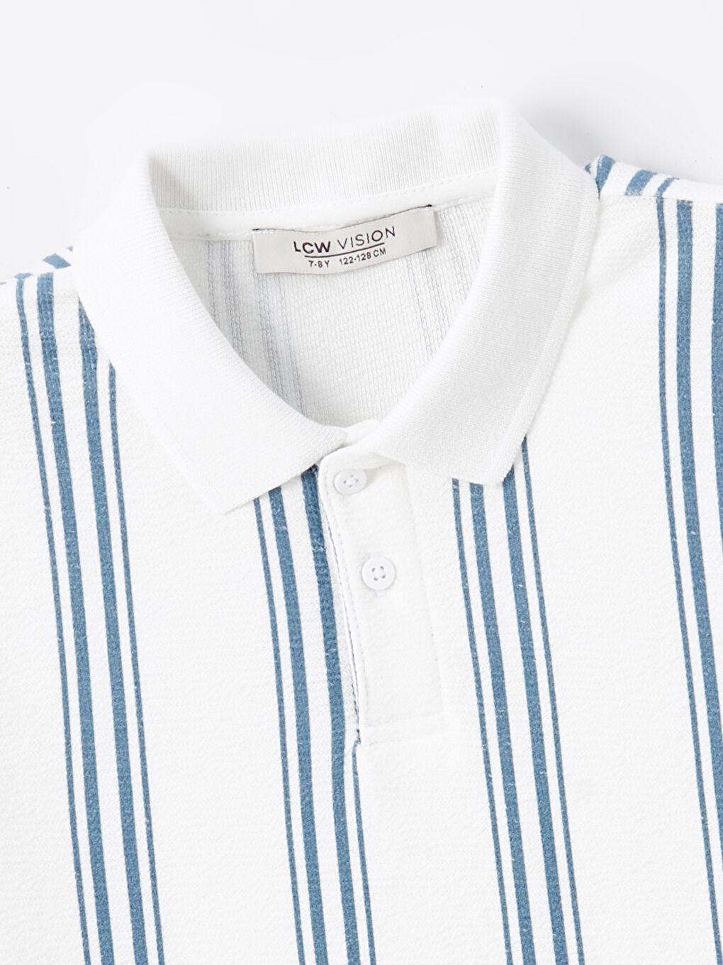 Polo Neck Striped Short Sleeve Boys' T-Shirt-1