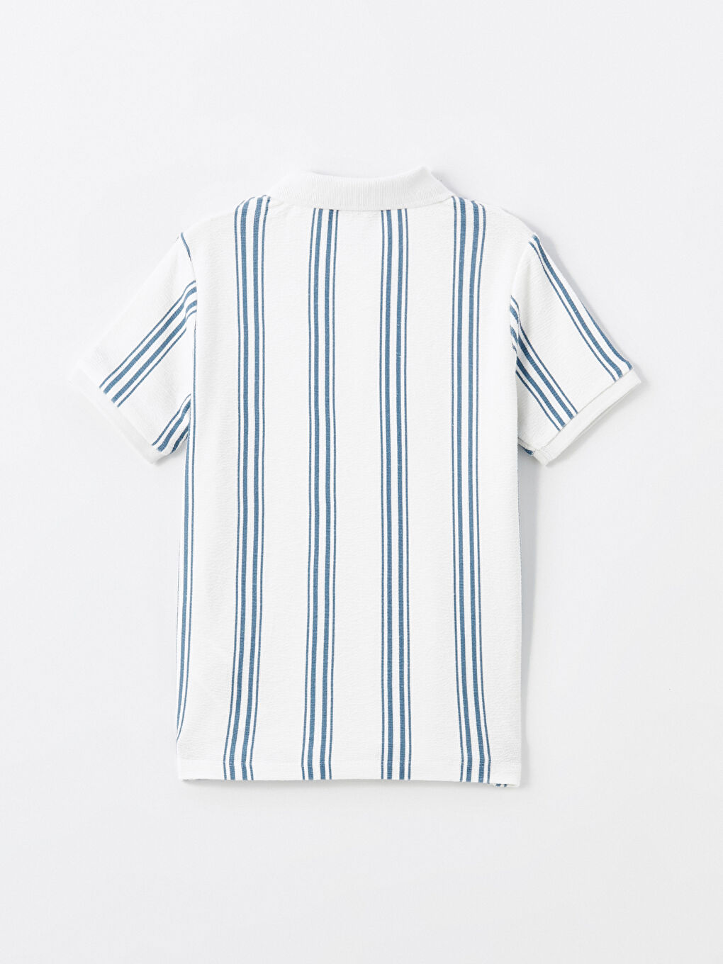 Polo Neck Striped Short Sleeve Boys' T-Shirt-2