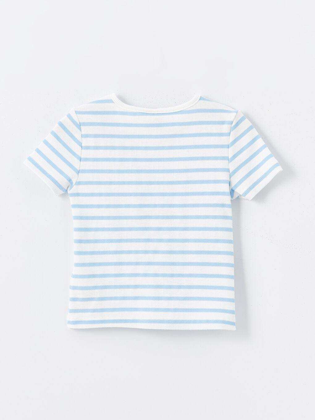 Crew Neck Striped Short Sleeve Girls' T-Shirt -S4N898Z4-LEN