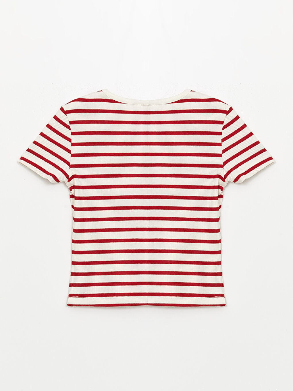 Crew Neck Striped Short Sleeve Girl T-Shirt -S4N898Z4-LHK