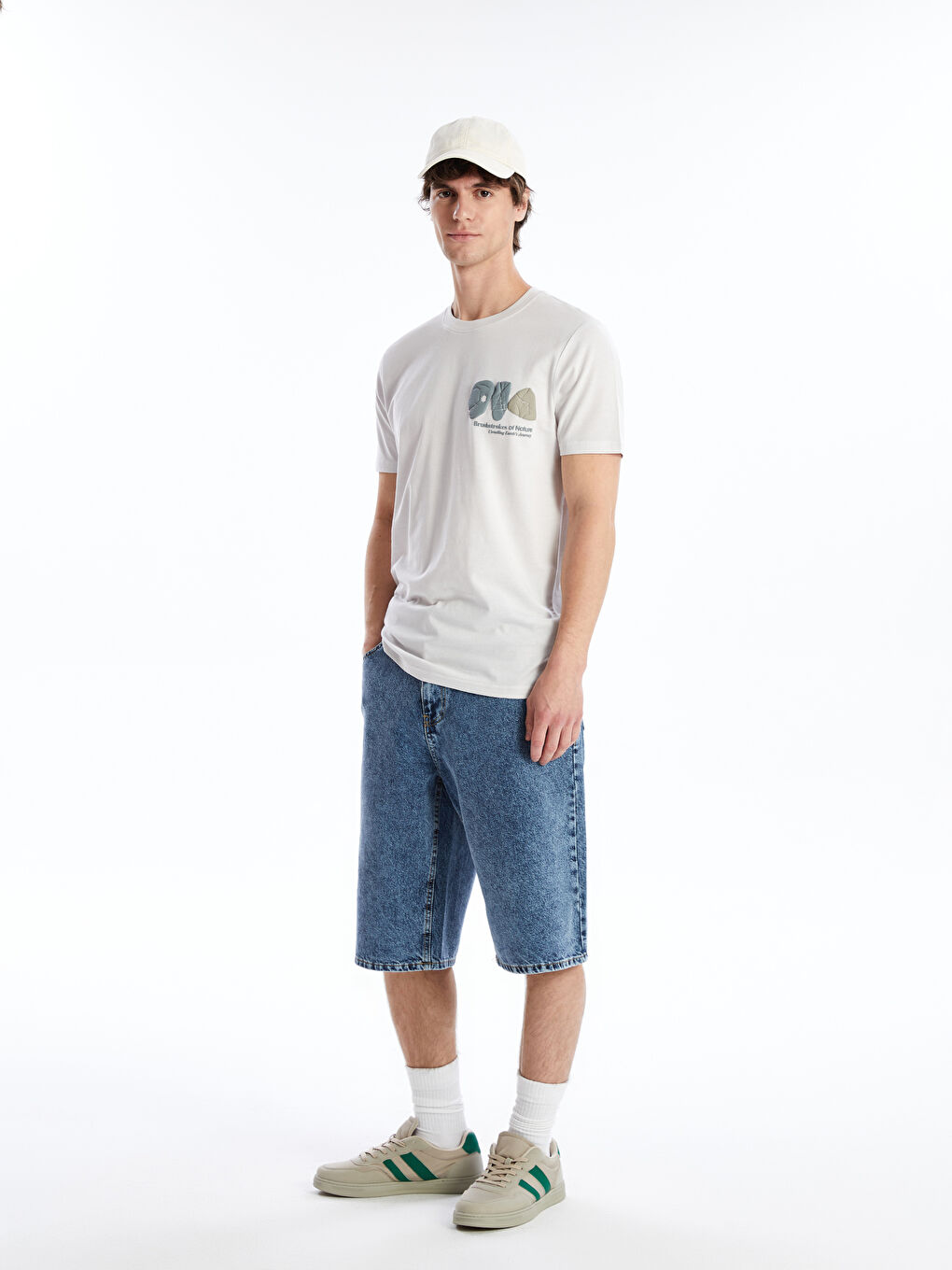 Comfortable Fit Men's Jean Shorts -S4N971Z8-309