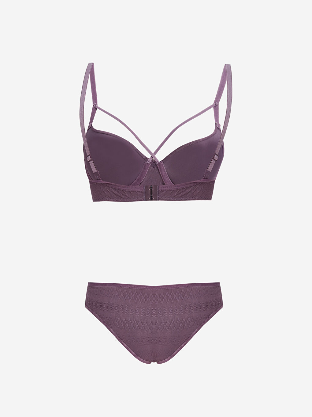 Bej Destekli Çapraz Sütyen Takım-1