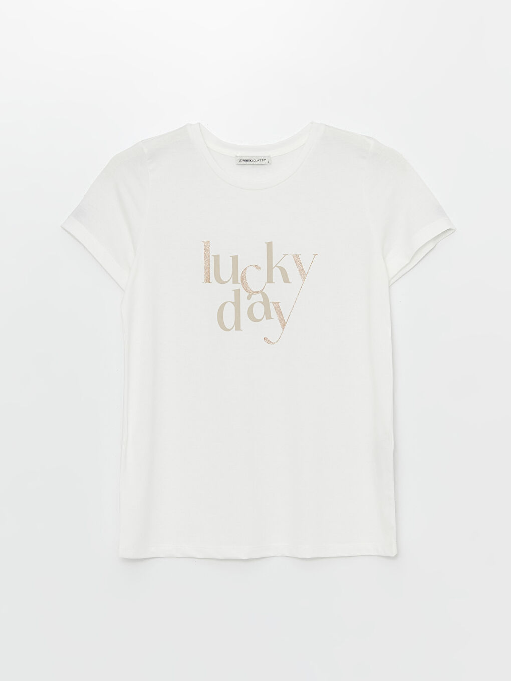 Crew Neck Printed Short Sleeve Women's T-shirt -S4NB34Z8-R9J