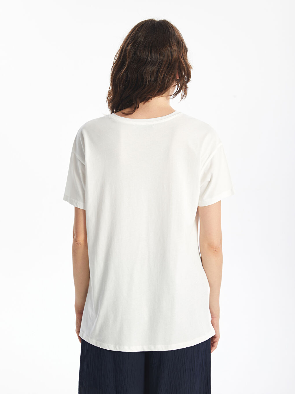 Crew Neck Printed Short Sleeve Women's T-shirt -S4NB54Z8-R9J