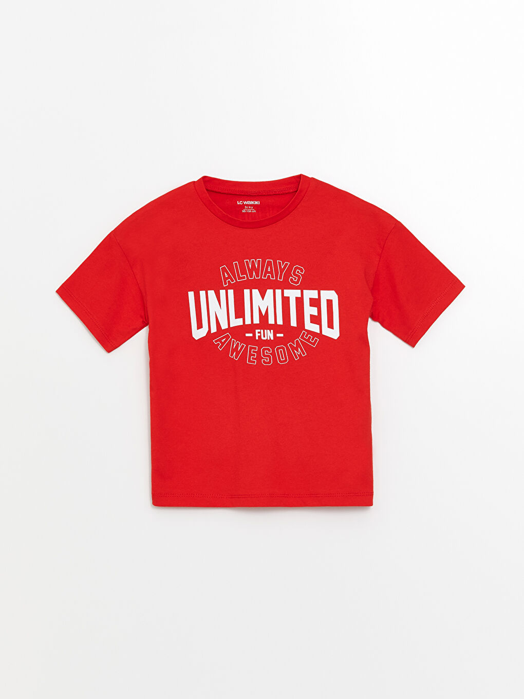 Kırmızı Bisiklet Yaka Kısa Kollu Baskılı Erkek Bebek Tişört-2