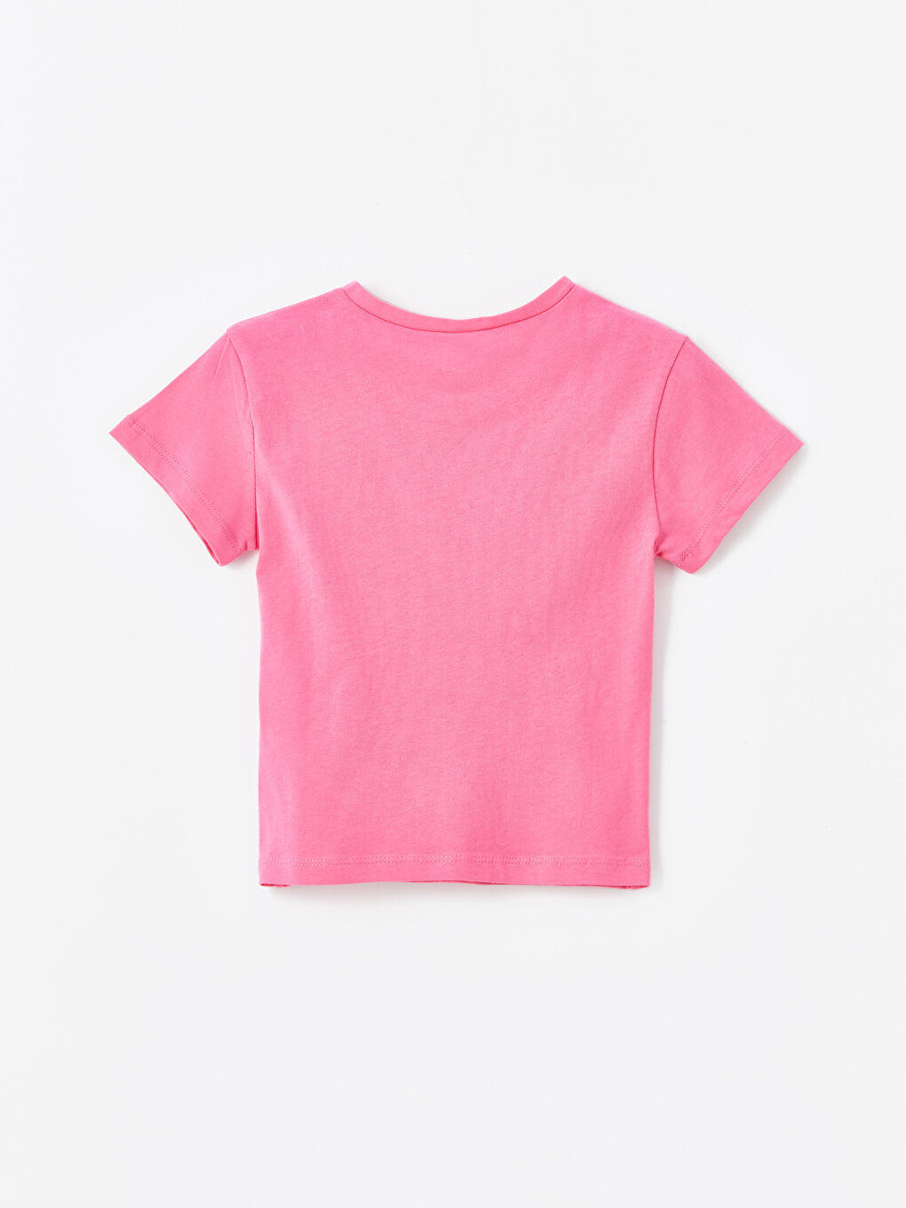 Pembe Bisiklet Yaka Kısa Kollu Baskılı Kız Bebek Tişört ve Tayt 2'li Takım-3