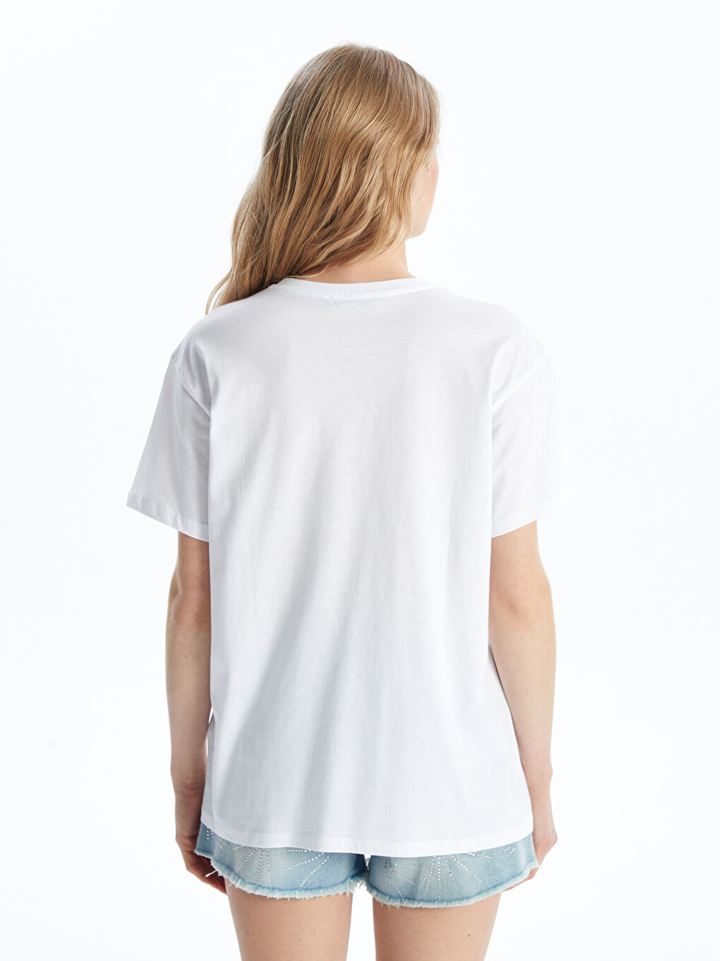 Crew Neck Printed Short Sleeve Women's T-shirt -S4NC74Z8-Q6K