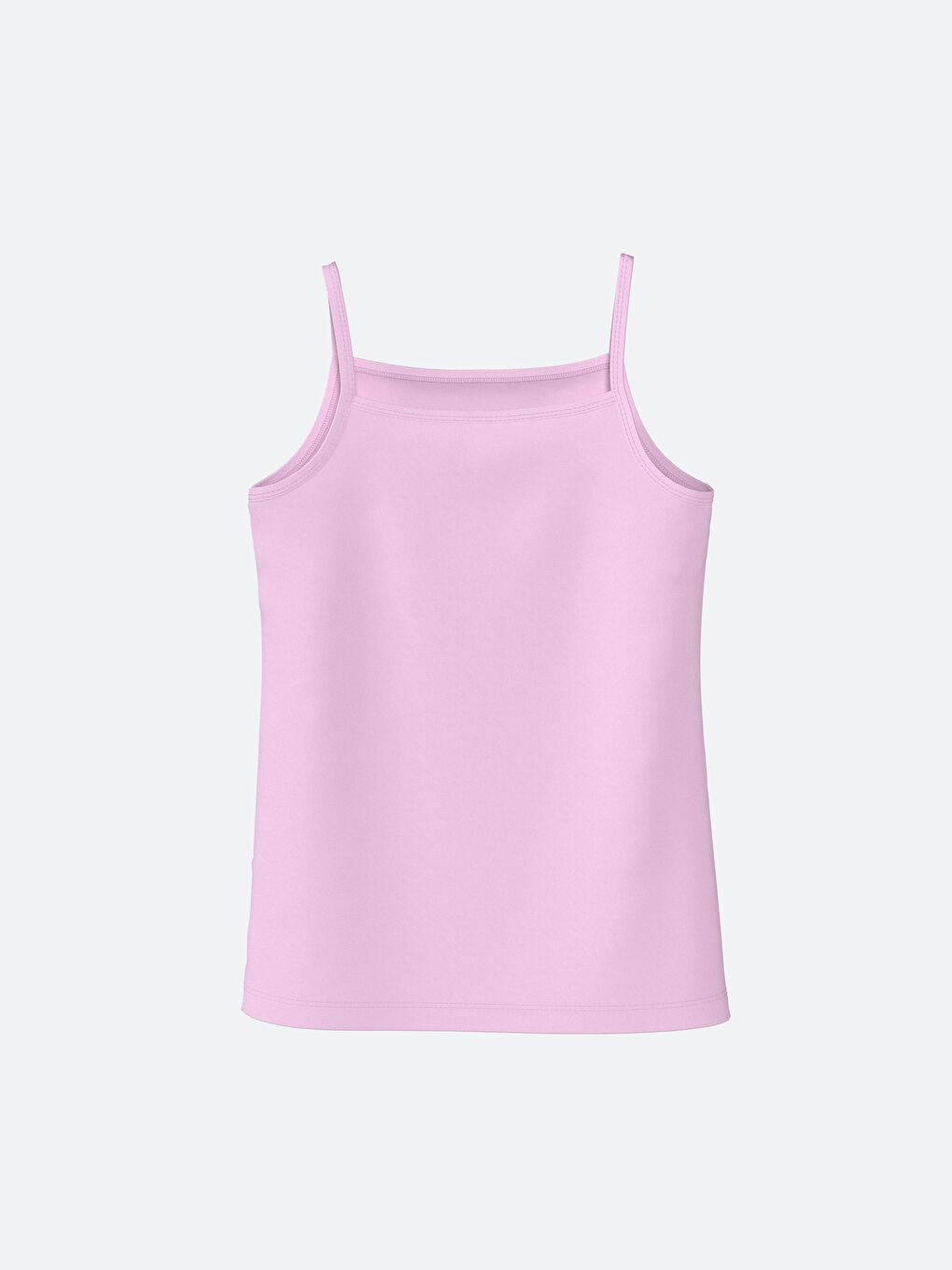 Pembe Kare Yaka Kız Çocuk Atlet 2'li-1