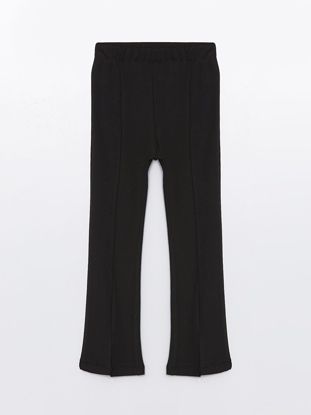 Siyah Beli Lastikli İspanyol Paça Kız Çocuk Tayt