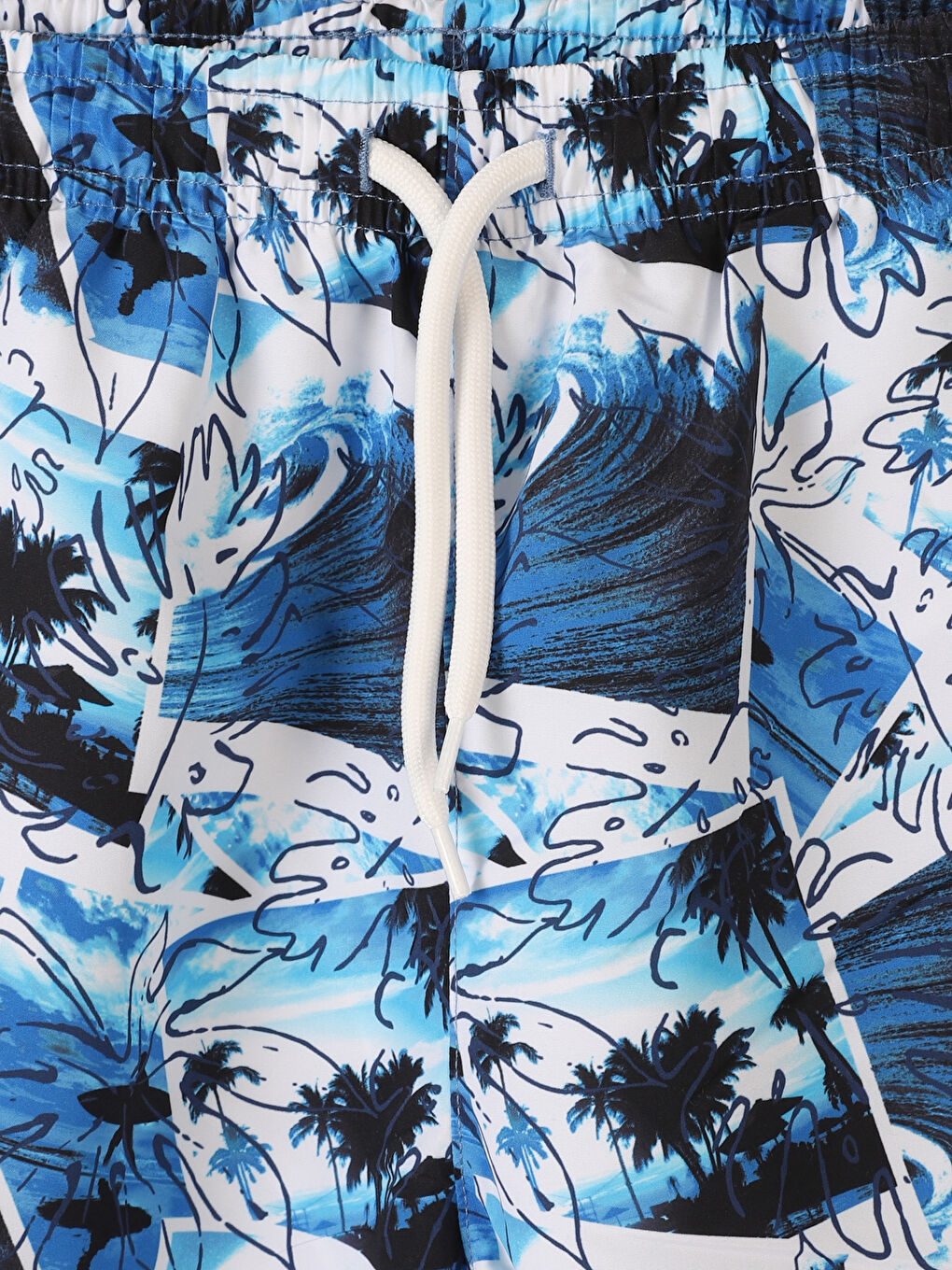 Elasticated Waist Patterned Boys' Swimming Shorts-2