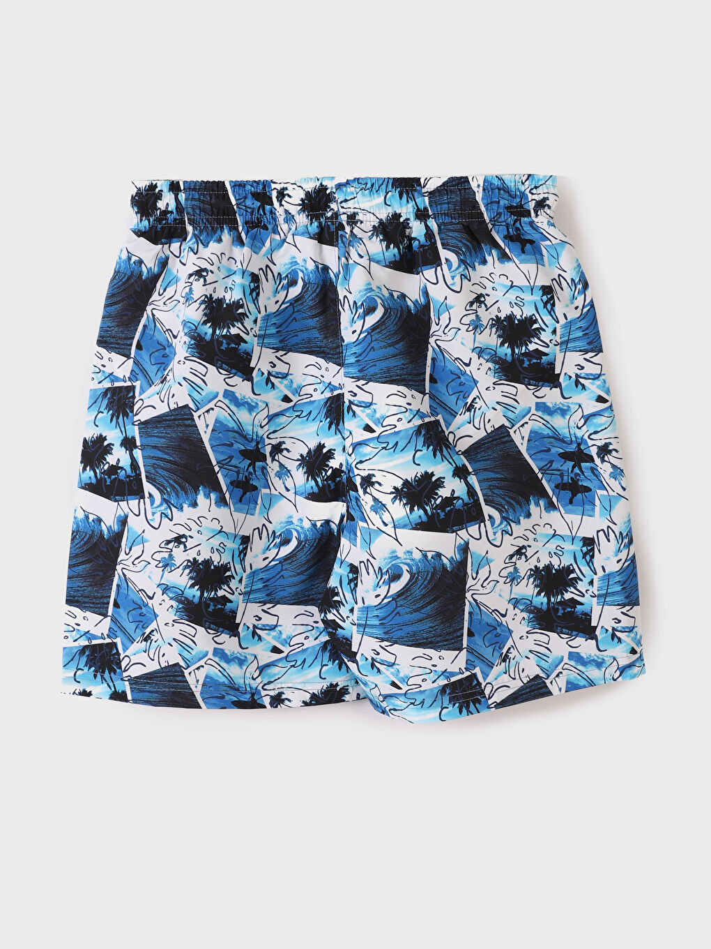 Elasticated Waist Patterned Boys' Swimming Shorts-3