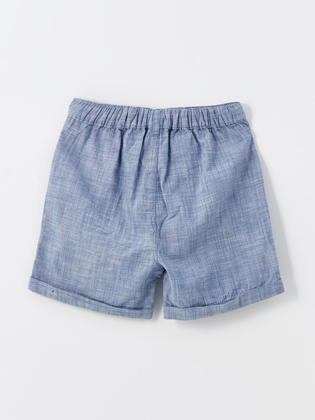 Lacivert Beli Lastikli Basic Erkek Bebek Şort-1