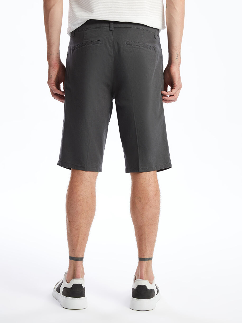 Comfort Fit Gabardine Men's Bermuda Shorts -S4ND67Z8-JQN