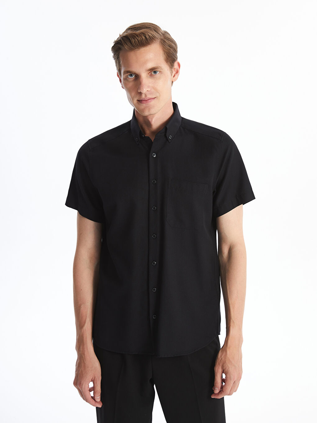Slim Fit Short Sleeve Men's Shirt -S4NE61Z8-RQL
