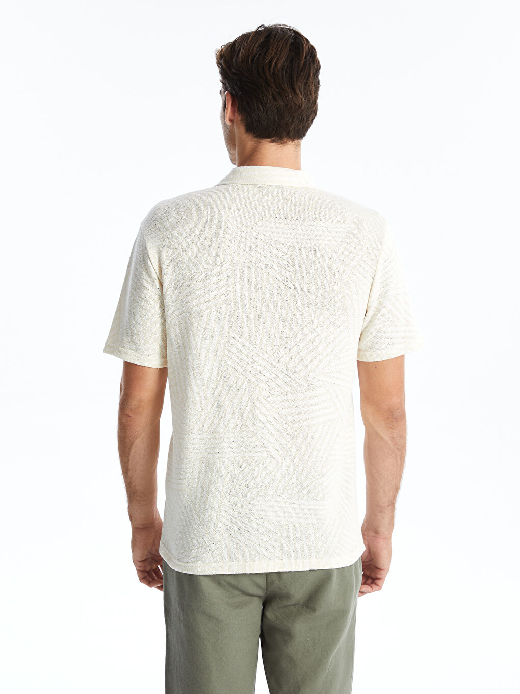 Regular Fit Short Sleeve Patterned Men's Shirt -S4NF01Z8-R9J