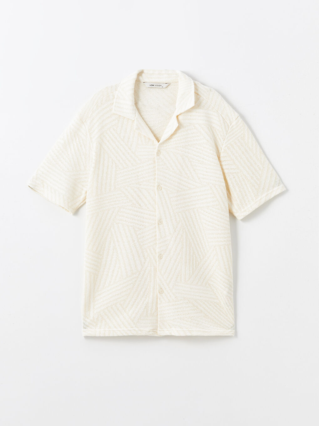 Regular Fit Short Sleeve Patterned Men's Shirt -S4NF01Z8-R9J