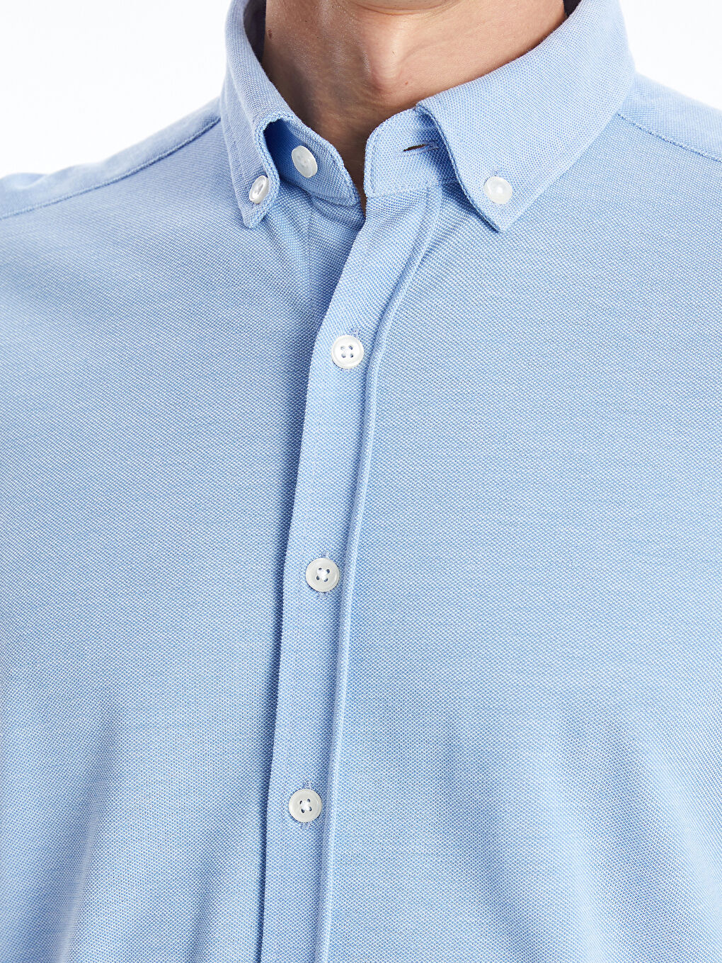 Slim Fit Long Sleeve Oxford Men's Shirt -S4NF19Z8-QKN