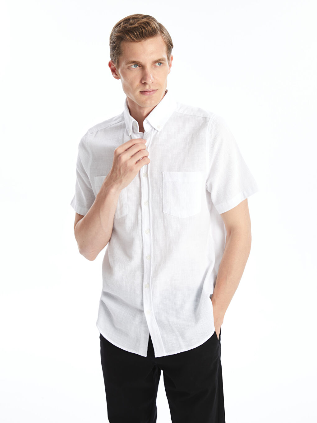 Regular Fit Short Sleeve Men's Shirt -S4NF40Z8-Q6K