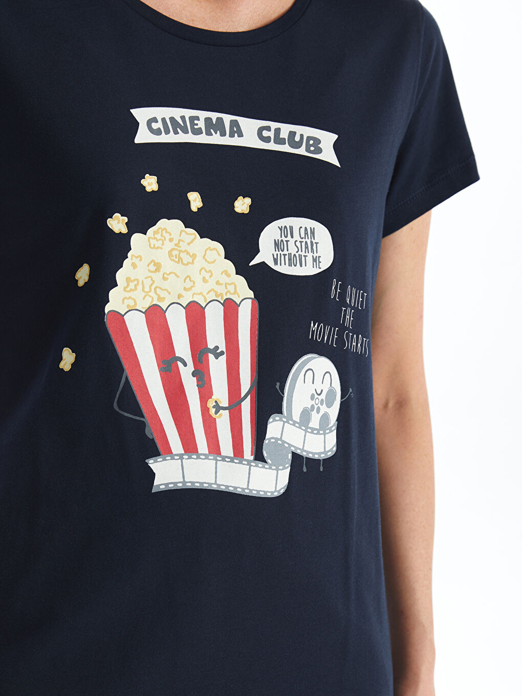 Crew Neck Printed Short Sleeve Women's Short Pyjamas Set-2