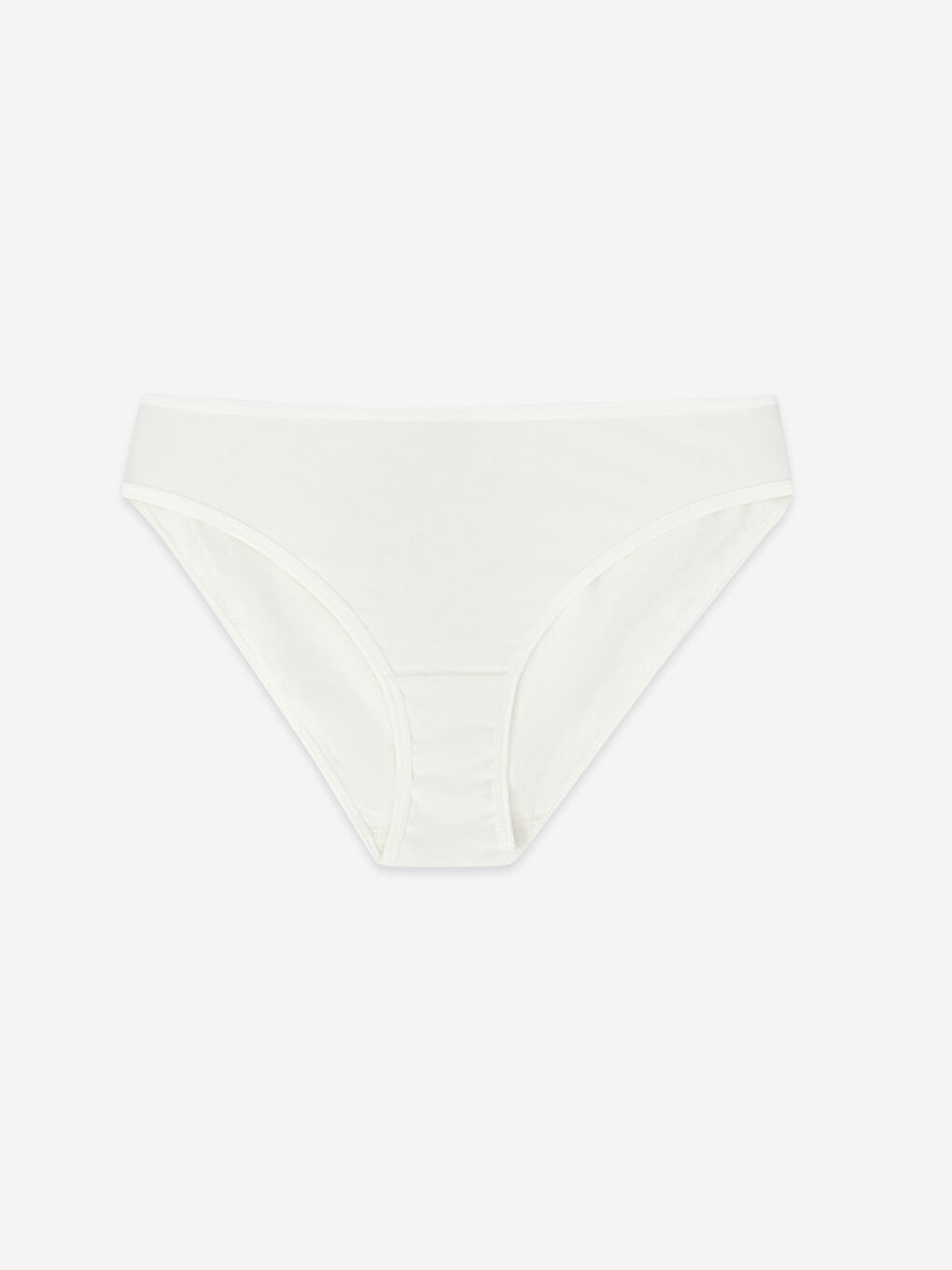 Beyaz Düz Bikini Külot