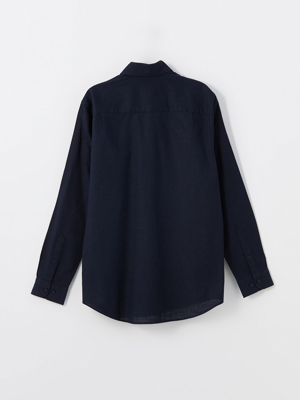 Muška košulja od mešavine lana standardnog kroja, dugih rukava-6