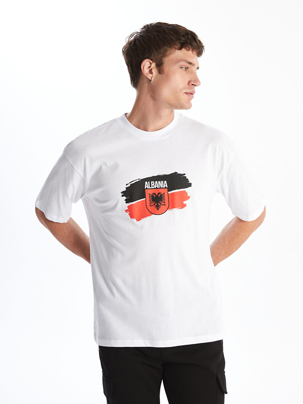 DRY-TECH Crew Neck Albania Printed Men's Sports T-Shirt