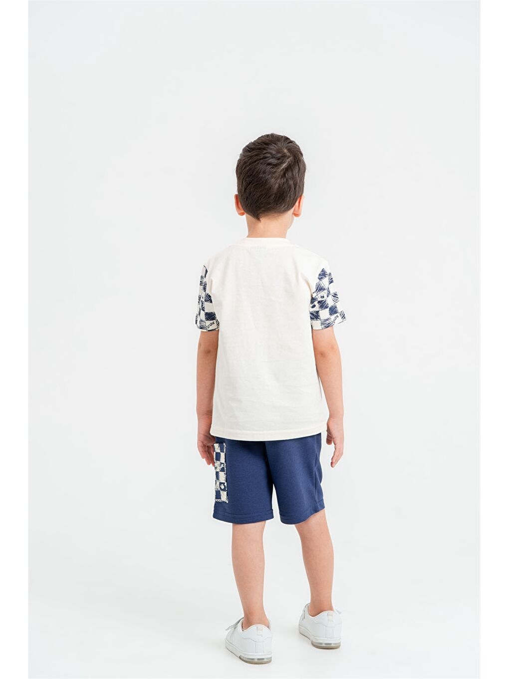 İndigo Bisiklet Yaka Erkek Bebek Tişört ve Şort 2'li-3