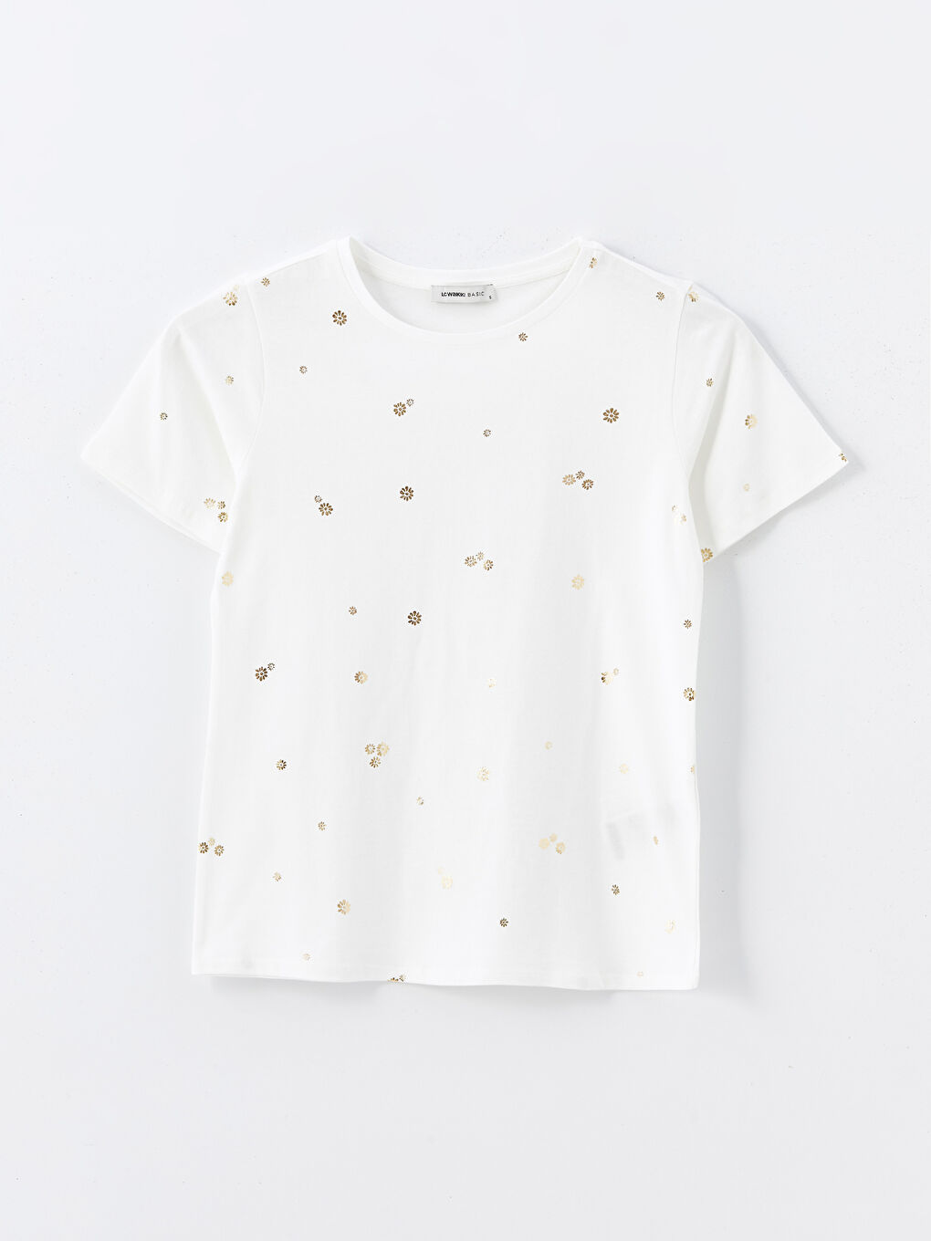Crew Neck Printed Short Sleeve Women's T-shirt -S4NI41Z8-R9J