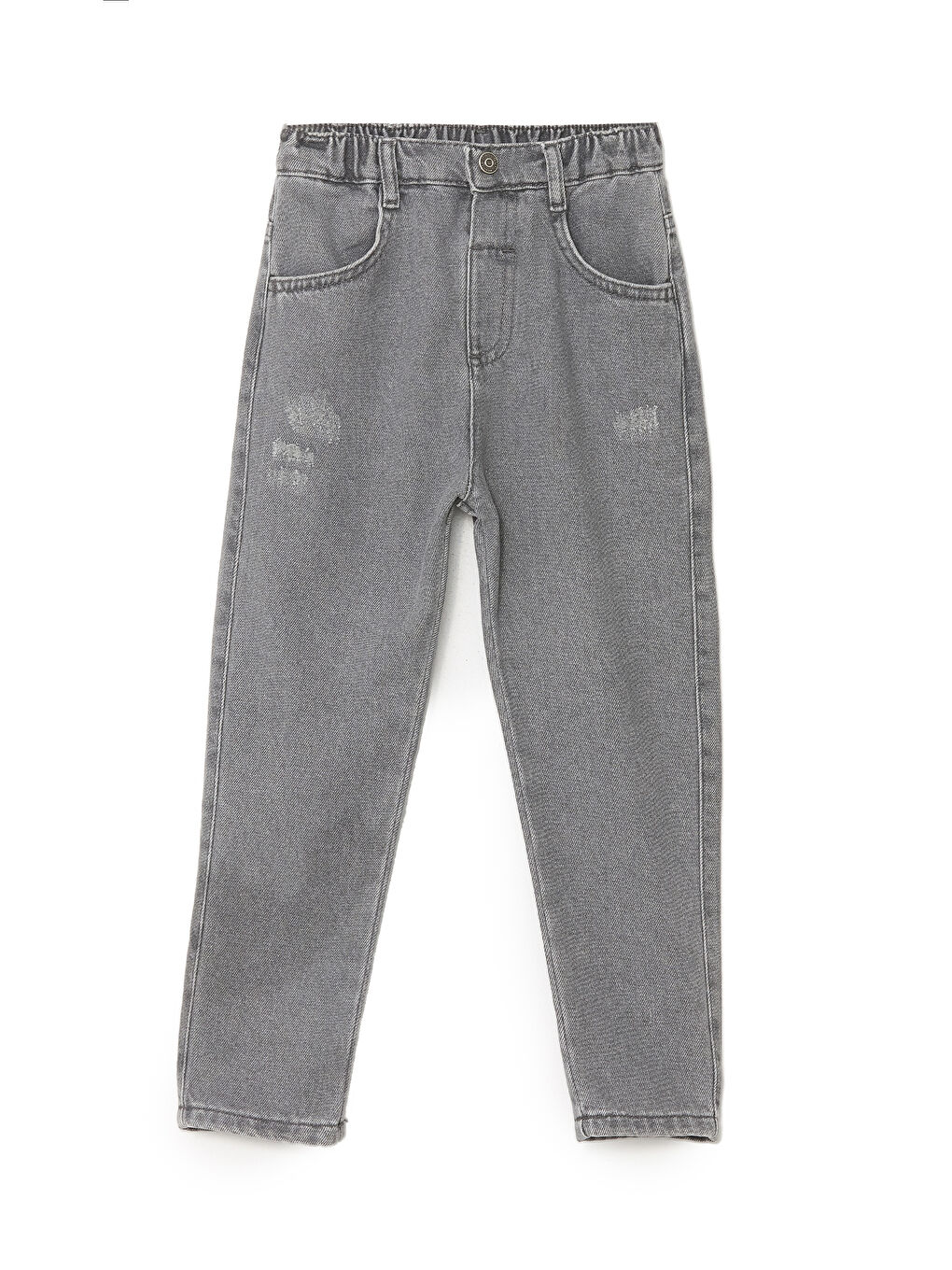 LCW baby Charcoal Grey Rodeo Beli Lastikli Basic Erkek Bebek Jean Pantolon - 1