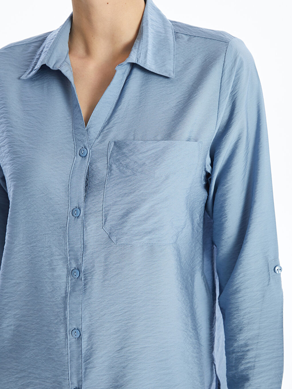 Plain Long Sleeve Women's Shirt -S4NI74Z8-JPV