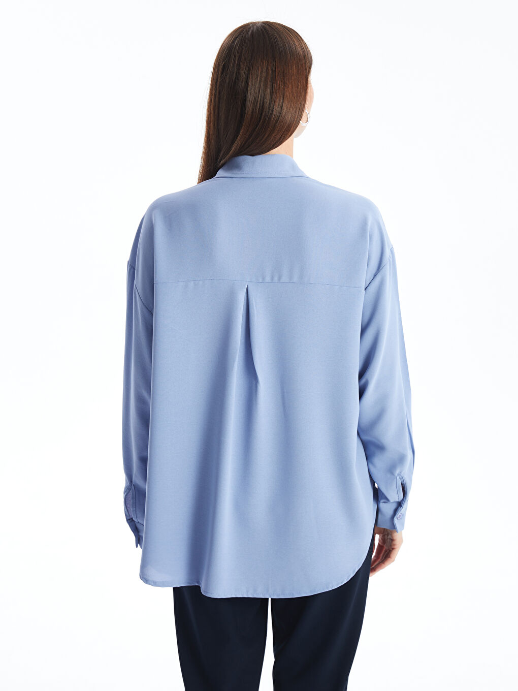 Rhinestone Embellished Long Sleeve Oversize Women's Shirt -S4NI93Z8-YEB