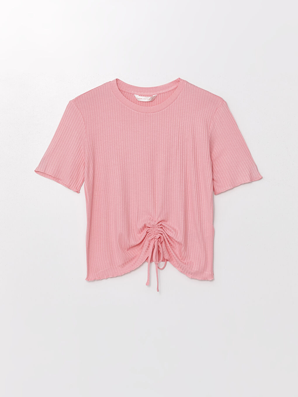 Crew Neck Plain Short Sleeve Women's Pyjama Set -S4NJ27Z8-FLX