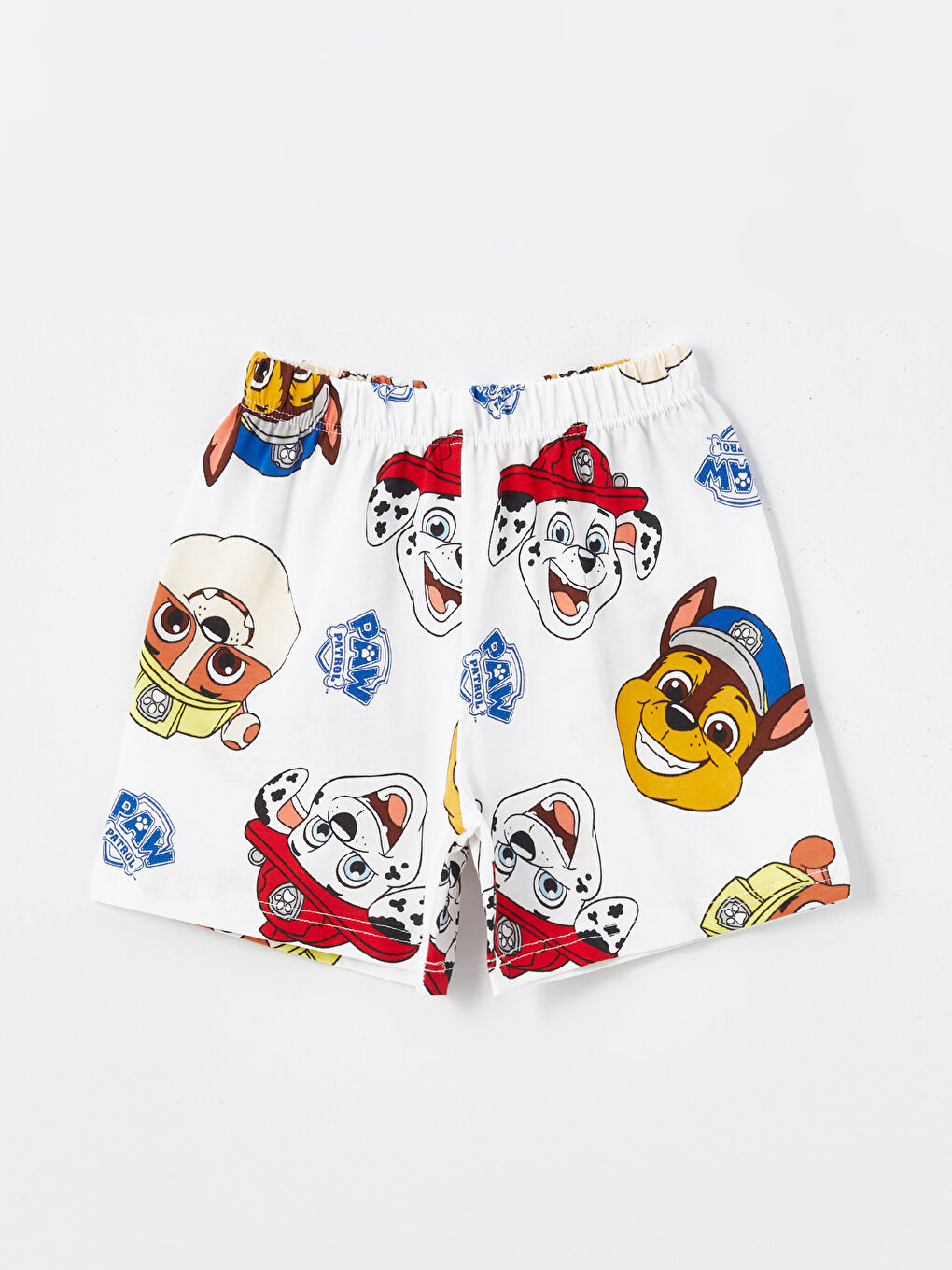 Ekru Paw Patrol Baskılı Erkek Çocuk Şort Pijama Altı