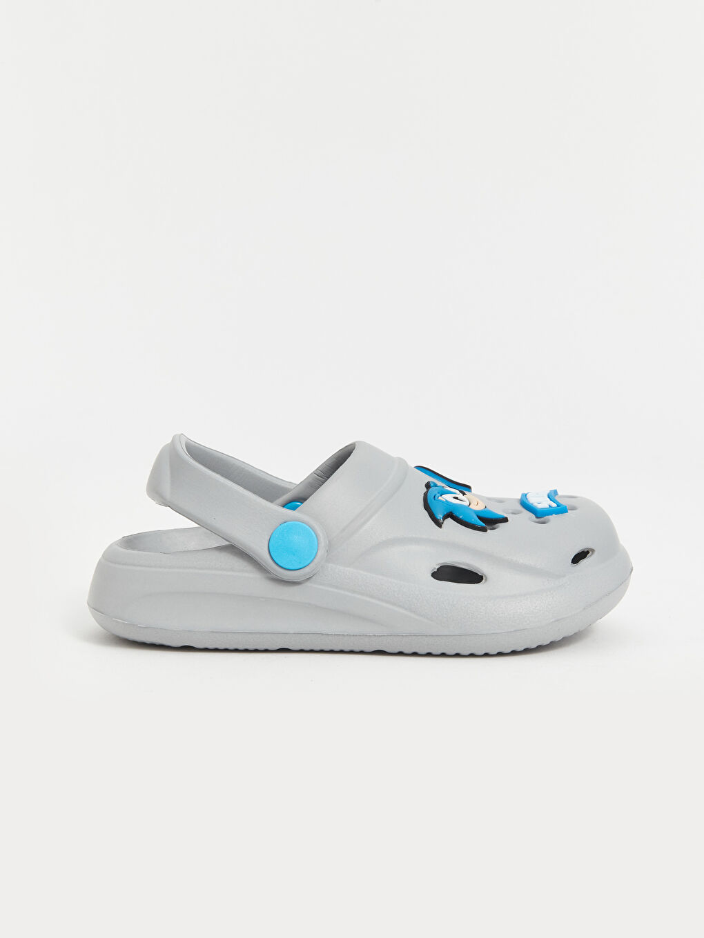 Gri Sonic Baskılı Erkek Çocuk Plaj Sandaleti-1